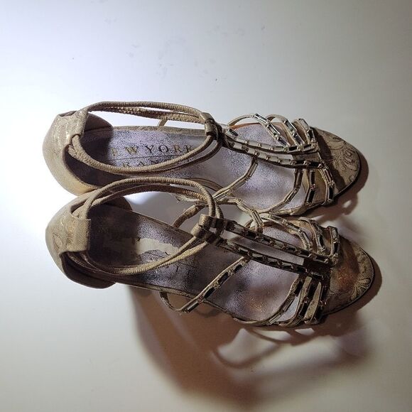 BRAND NEW NEW YORK  TRANSIT HIGH HEEL PEEP TOE ANKLE STRAP SANDAL - Picture 8 of 15